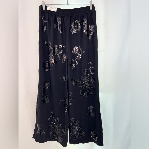 CHICO’S Floral Sequin Wide Leg PANTS - Picture 5 of 7